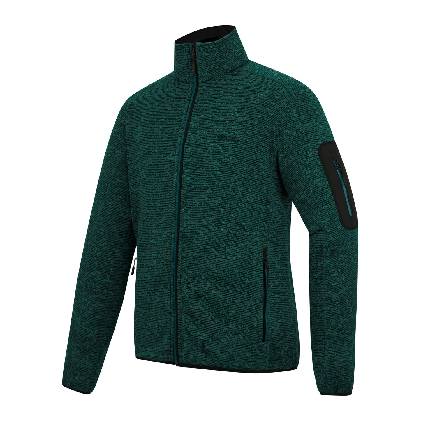 Mediterranean Green - Side - Regatta Mens Newhill Marl Full Zip Fleece Jacket