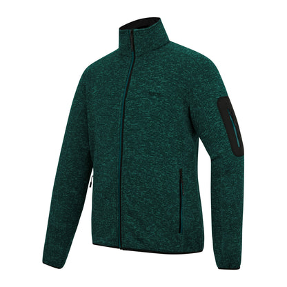 Mediterranean Green - Side - Regatta Mens Newhill Marl Full Zip Fleece Jacket