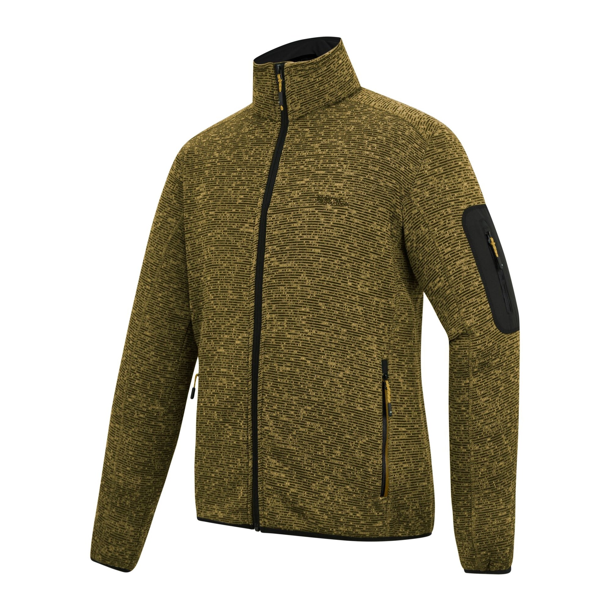 Wood Brown - Side - Regatta Mens Newhill Marl Full Zip Fleece Jacket