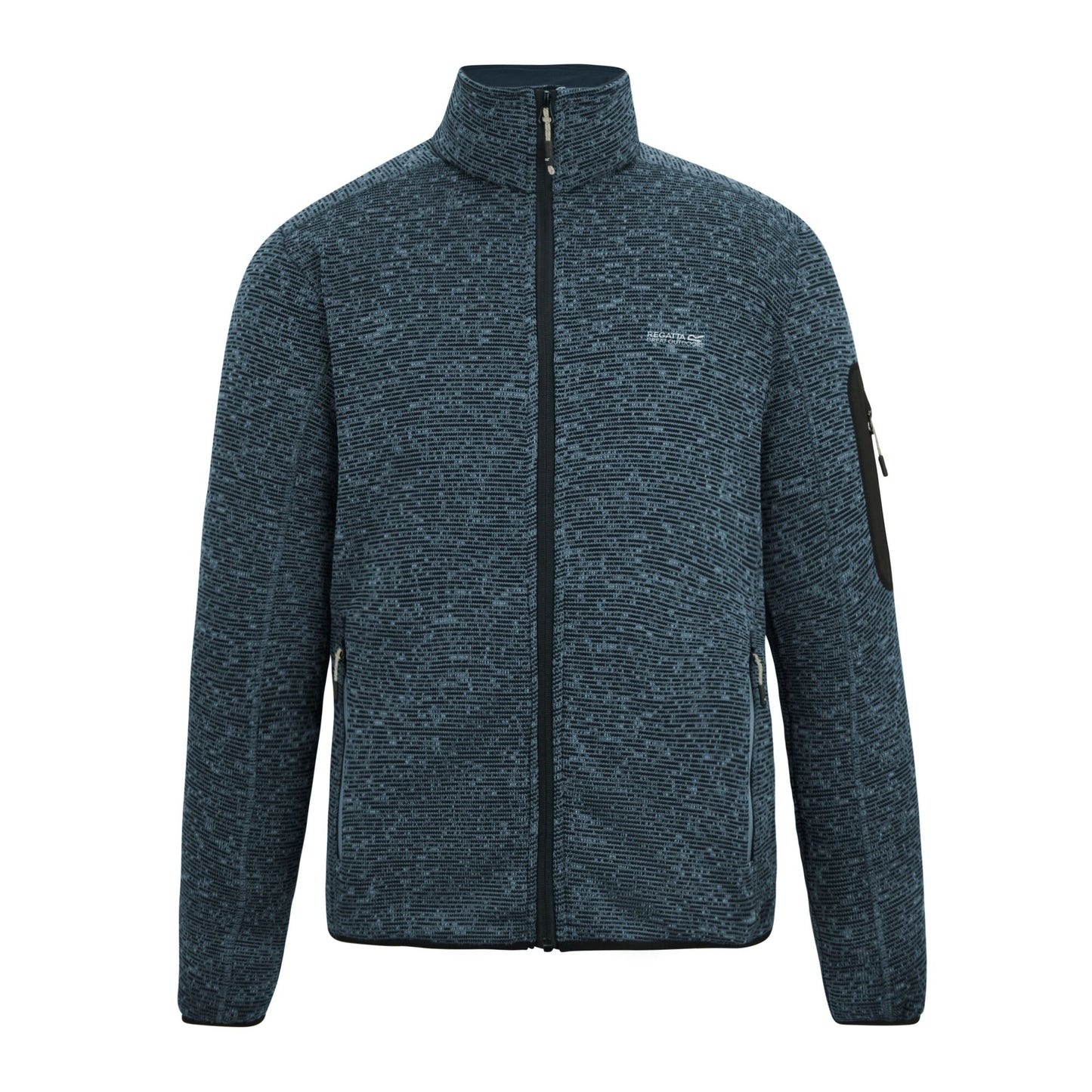 China Blue - Front - Regatta Mens Newhill Marl Full Zip Fleece Jacket