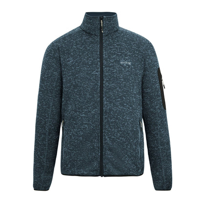 China Blue - Front - Regatta Mens Newhill Marl Full Zip Fleece Jacket