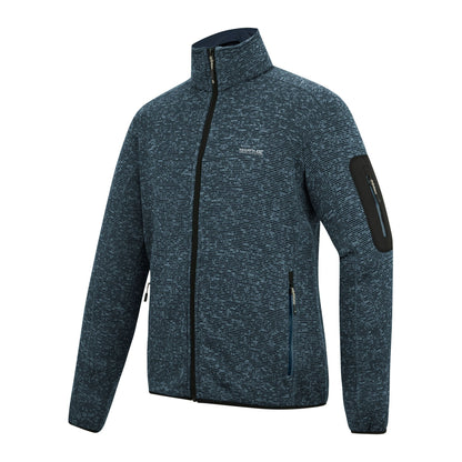 China Blue - Side - Regatta Mens Newhill Marl Full Zip Fleece Jacket