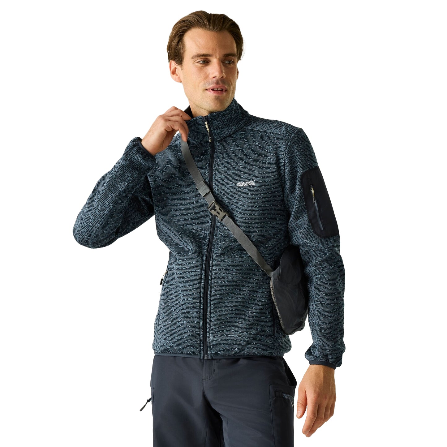 China Blue - Lifestyle - Regatta Mens Newhill Marl Full Zip Fleece Jacket