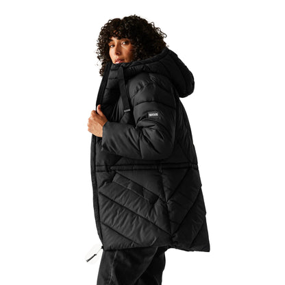 Black - Pack Shot - Regatta Womens-Ladies Rusey Quilted Padded Jacket