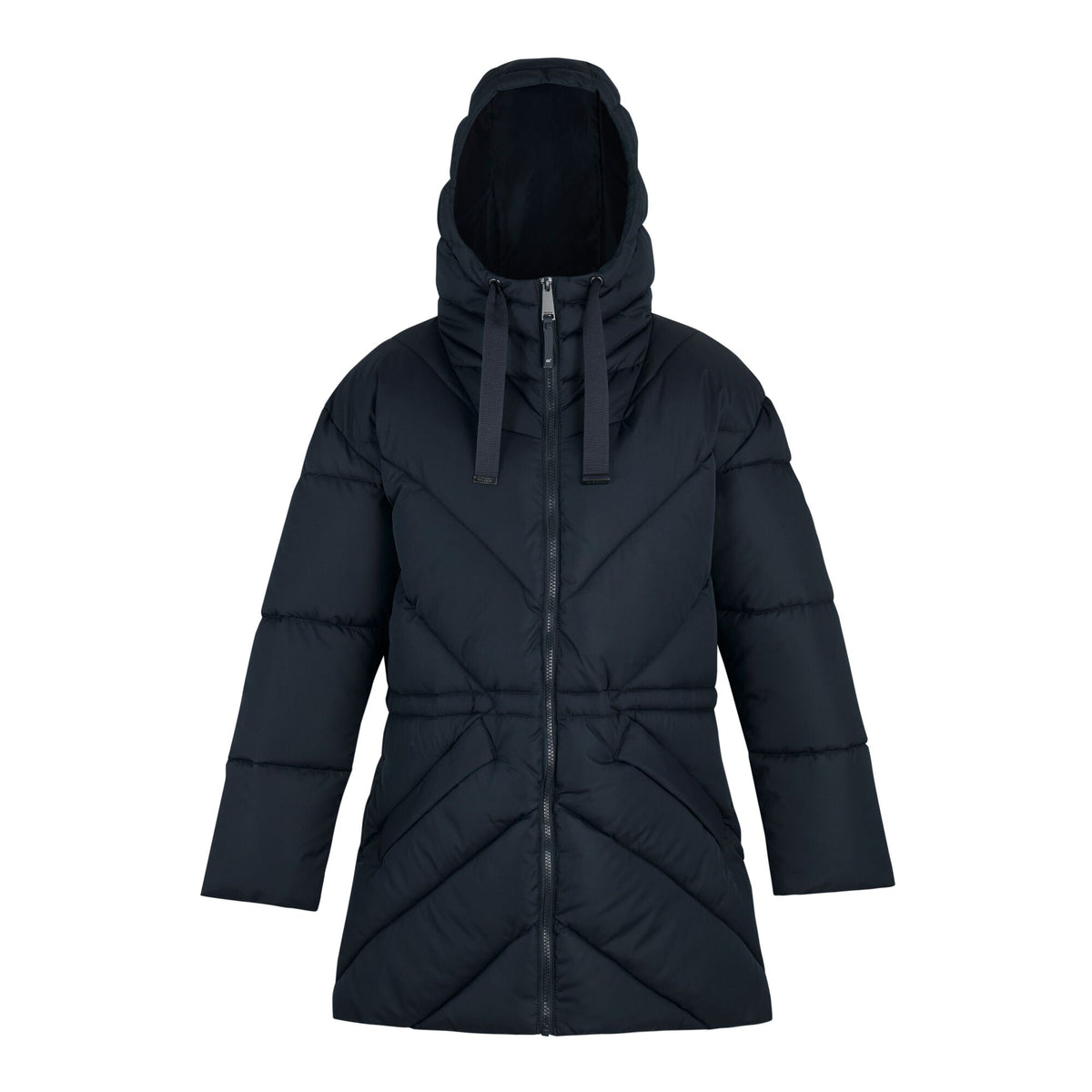 Navy - Front - Regatta Womens-Ladies Rusey Quilted Padded Jacket