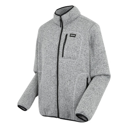 Silver Grey - Side - Regatta Mens Barlee Marl Full Zip Fleece Jacket