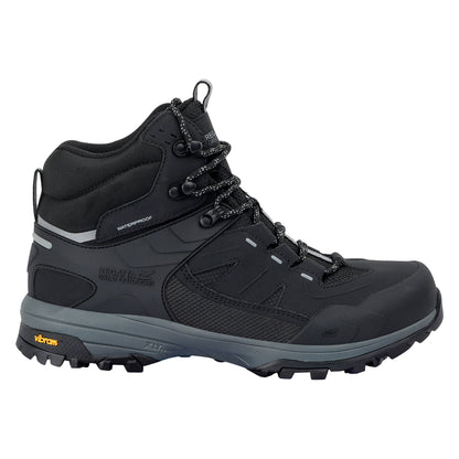 Black - Side - Regatta Mens Regen Walking Shoes