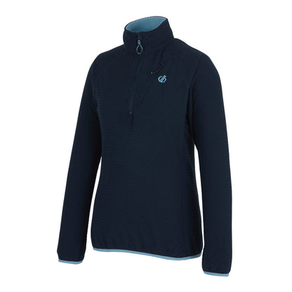 Navy - Side - Dare 2B Womens-Ladies Switch Up Fleece Top