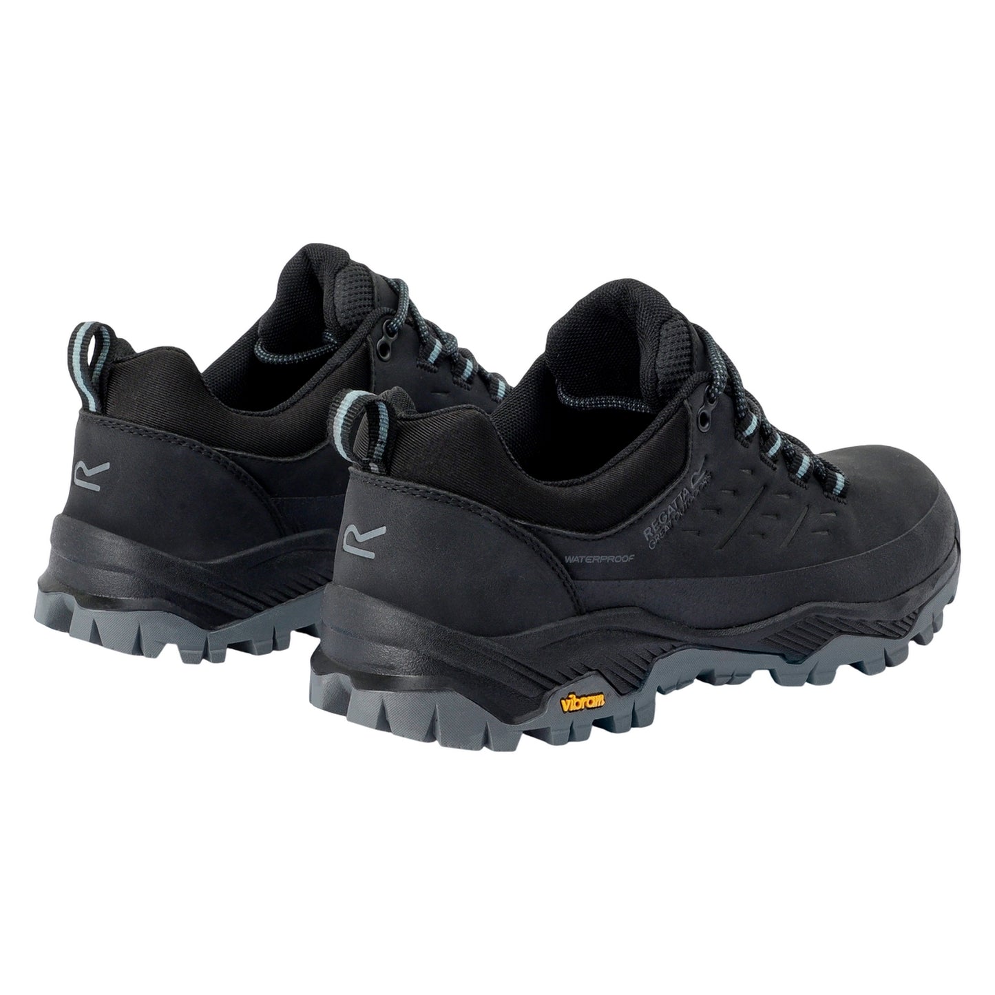 Black-Green Haze - Back - Regatta Womens-Ladies Blake Low Walking Shoes