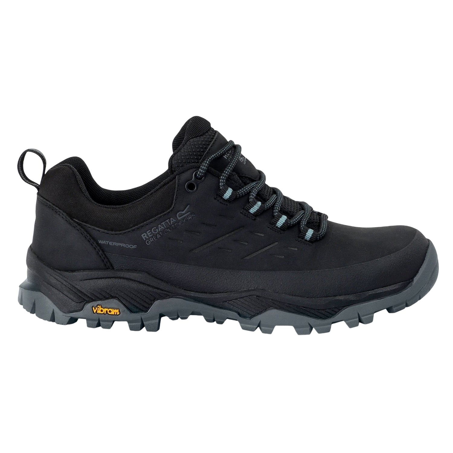 Black-Green Haze - Side - Regatta Womens-Ladies Blake Low Walking Shoes