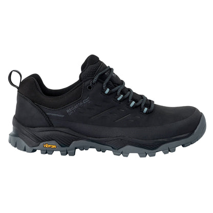 Black-Green Haze - Side - Regatta Womens-Ladies Blake Low Walking Shoes