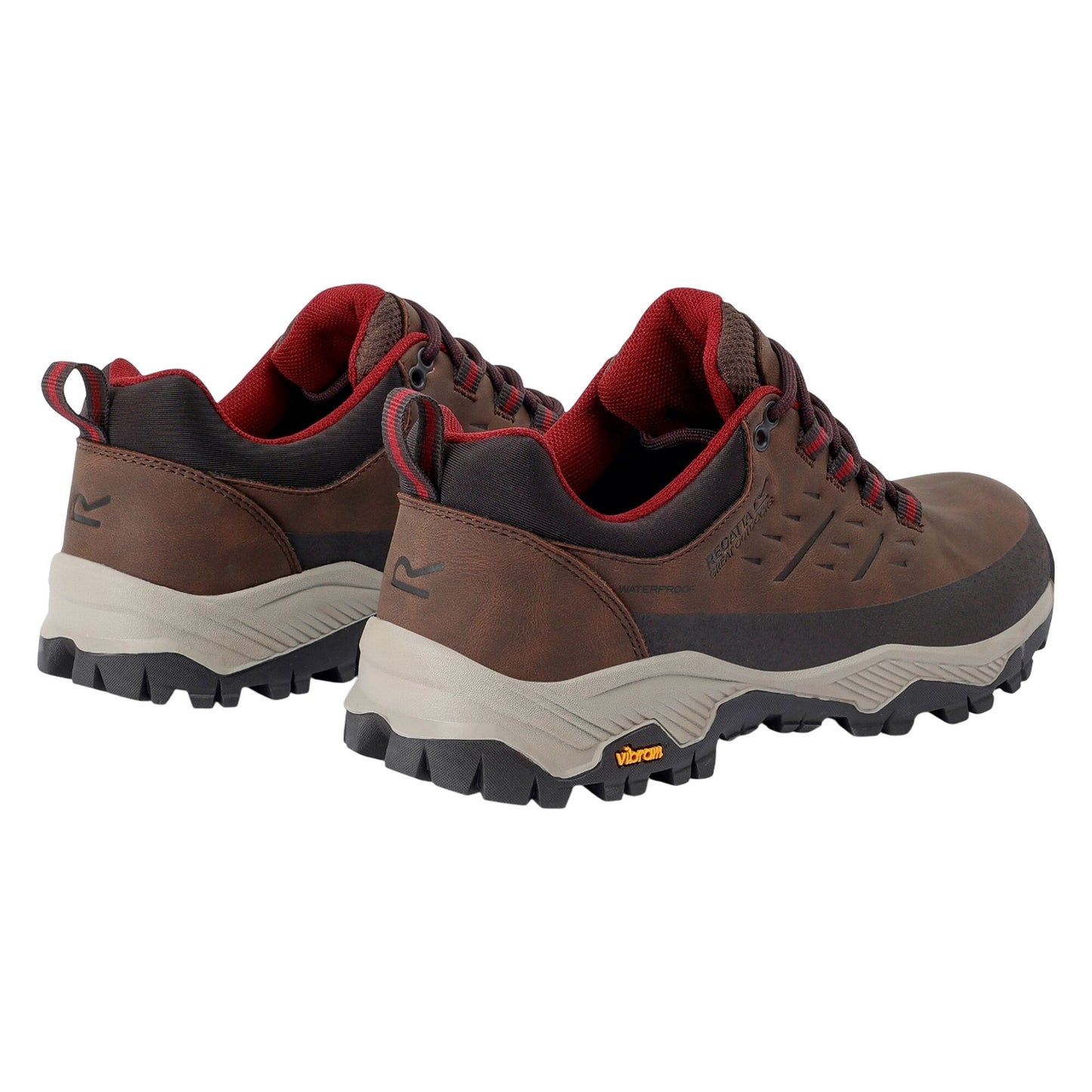 Chestnut-Dark Pimento - Back - Regatta Womens-Ladies Blake Low Walking Shoes