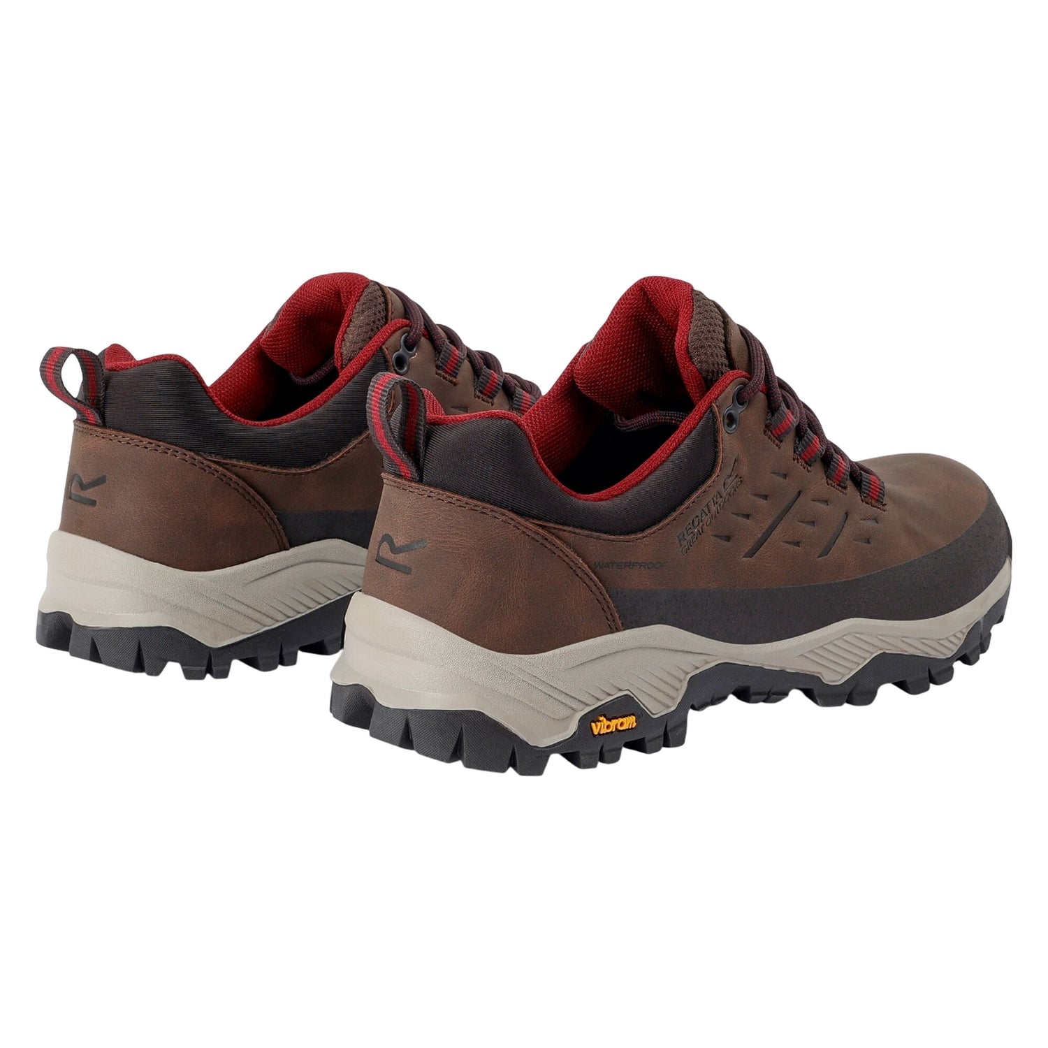 Chestnut-Dark Pimento - Back - Regatta Womens-Ladies Blake Low Walking Shoes