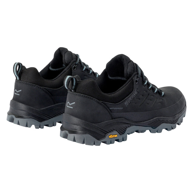 Black-Green Haze - Back - Regatta Womens-Ladies Blake Low Walking Shoes