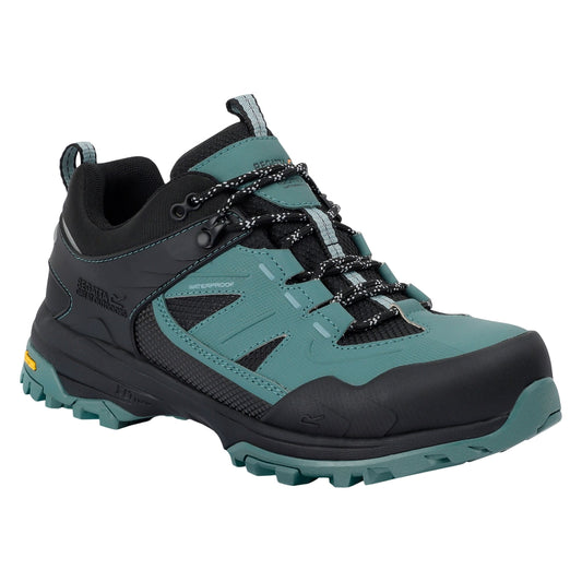 Spruce Green-Black - Front - Regatta Womens-Ladies Regen Low Walking Shoes