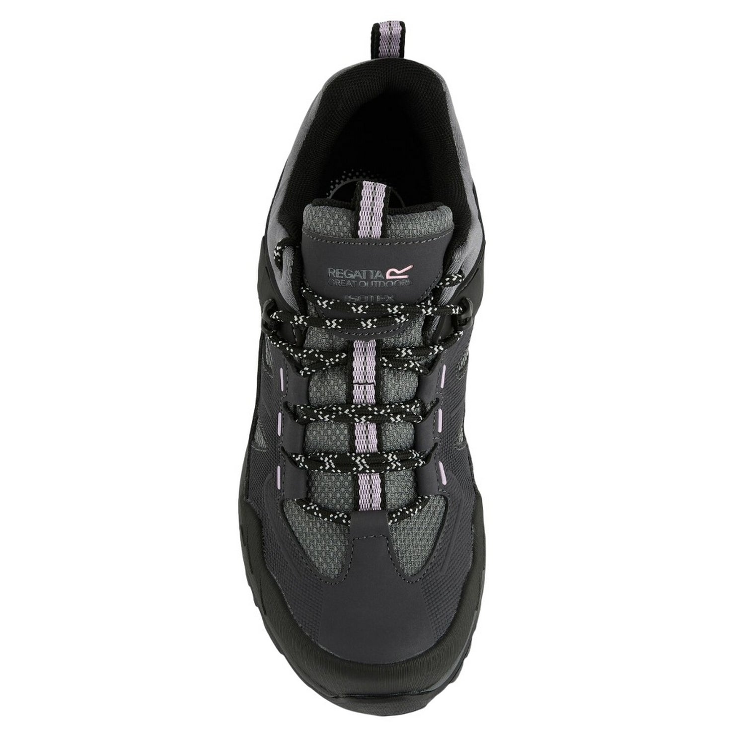 Seal Grey-Dusty Rose - Pack Shot - Regatta Womens-Ladies Regen Low Walking Shoes