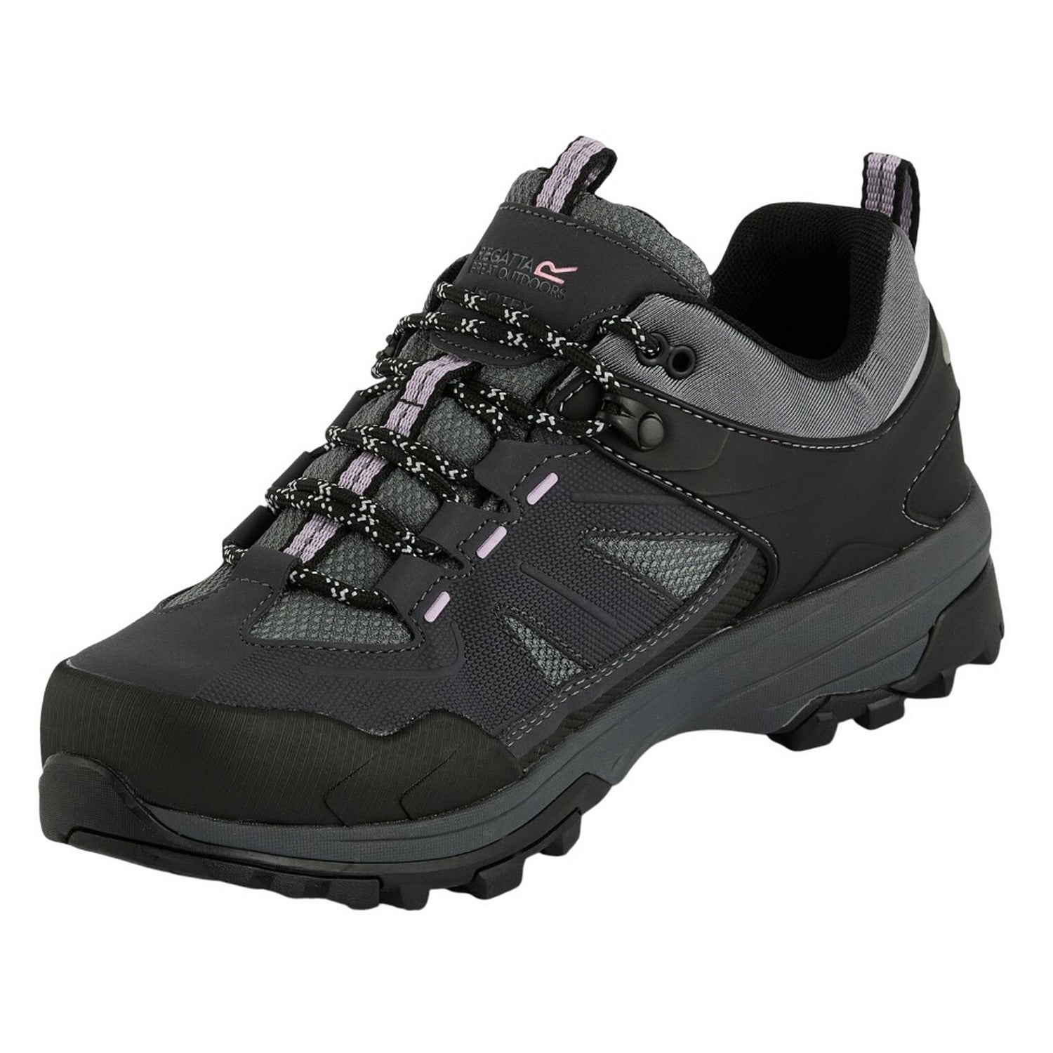 Seal Grey-Dusty Rose - Lifestyle - Regatta Womens-Ladies Regen Low Walking Shoes