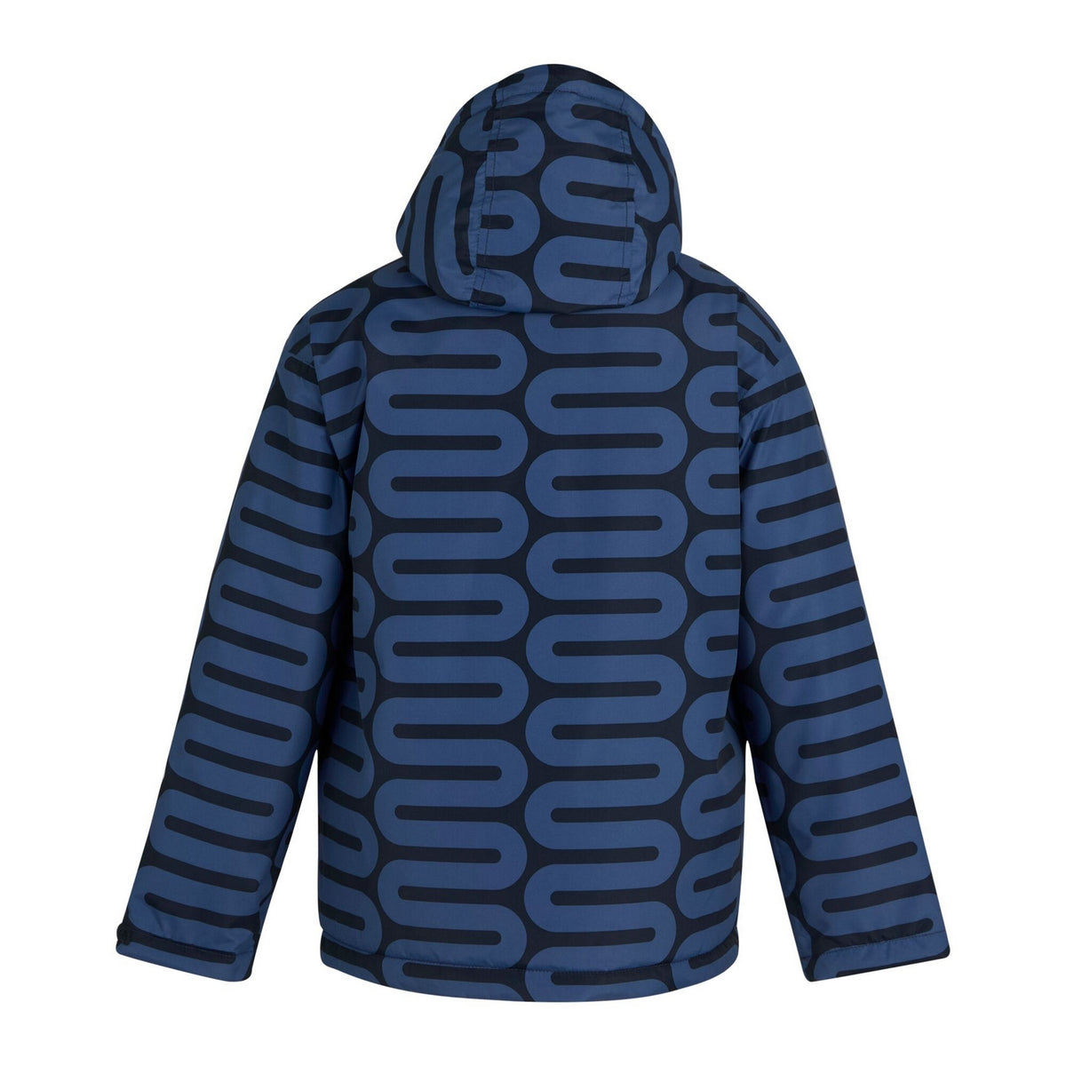 Blue - Back - Regatta Girls Orla Kiely Waterproof Jacket