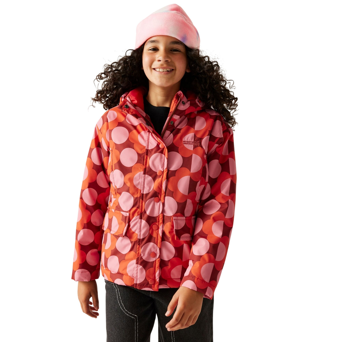 Red - Lifestyle - Regatta Girls Orla Kiely Waterproof Jacket