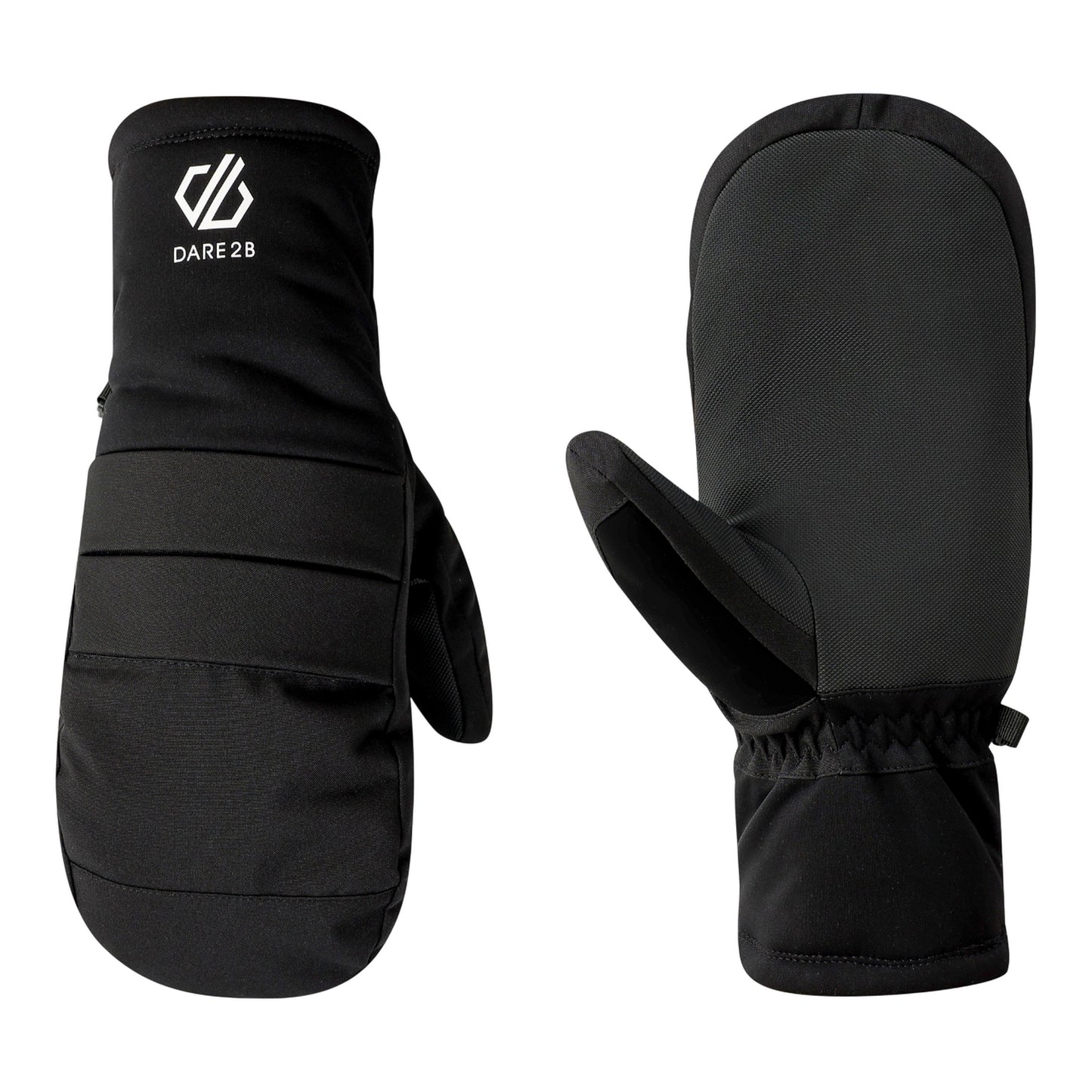 Black - Pack Shot - Dare 2B Unisex Adult Freeride Waterproof Mittens