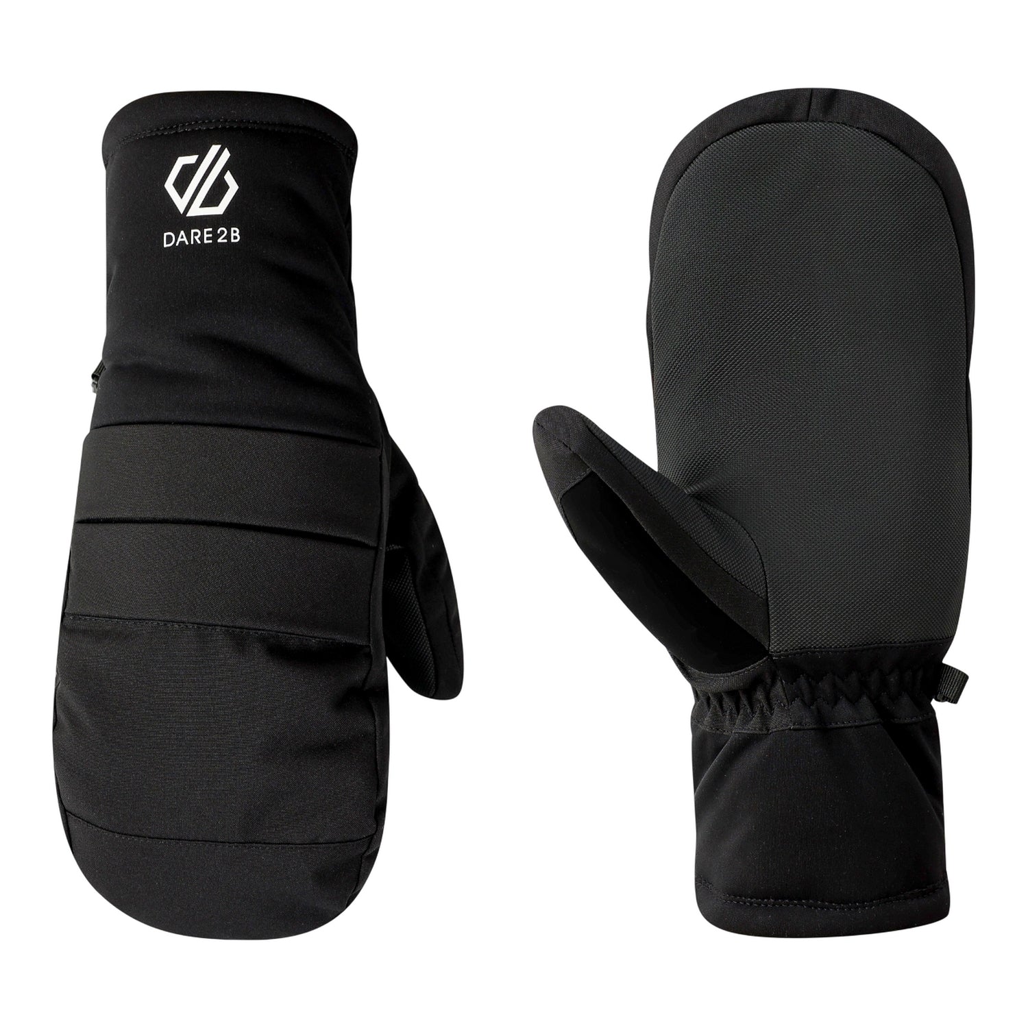 Black - Pack Shot - Dare 2B Unisex Adult Freeride Waterproof Mittens
