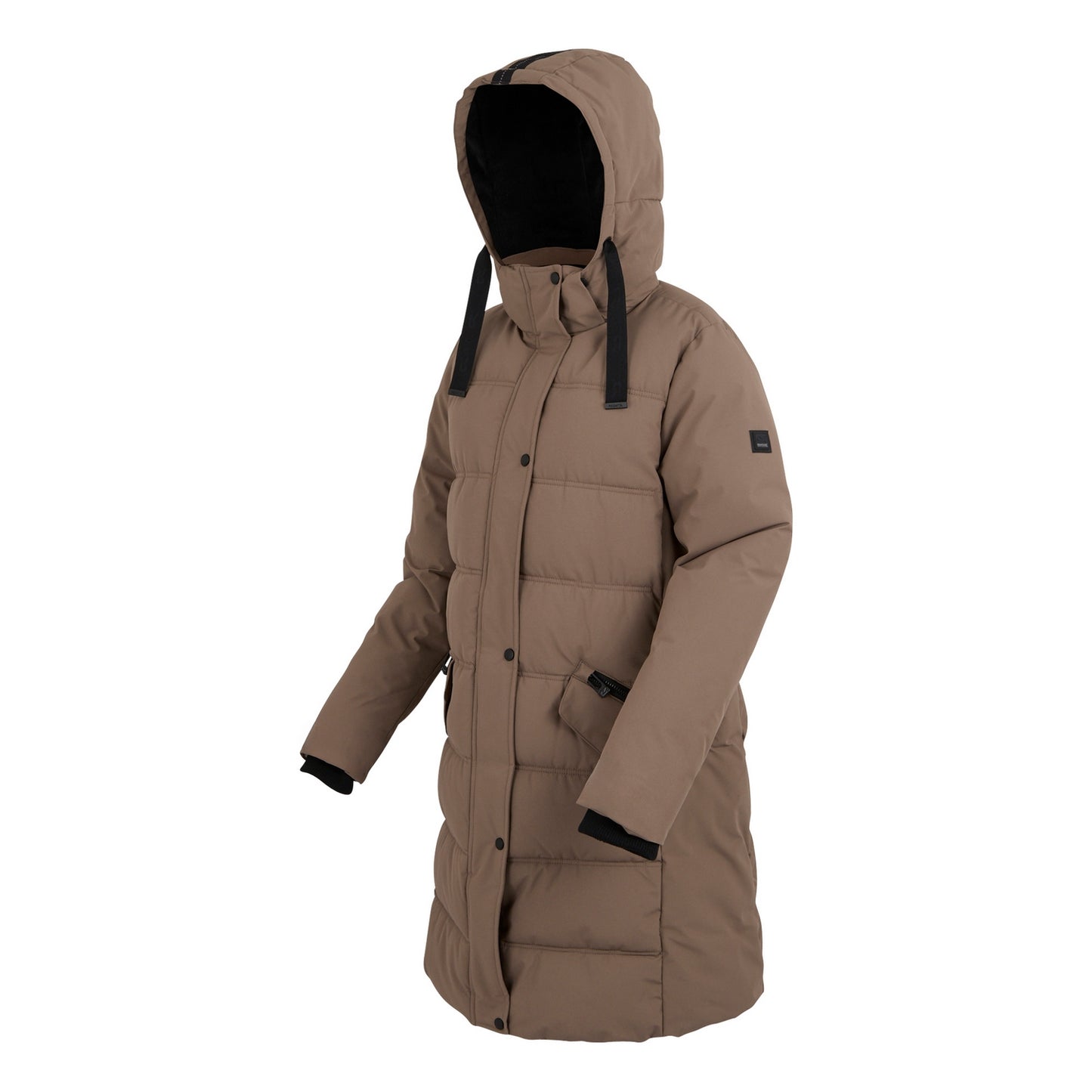 Mocha-Black - Side - Regatta Womens-Ladies Eryn Padded Jacket