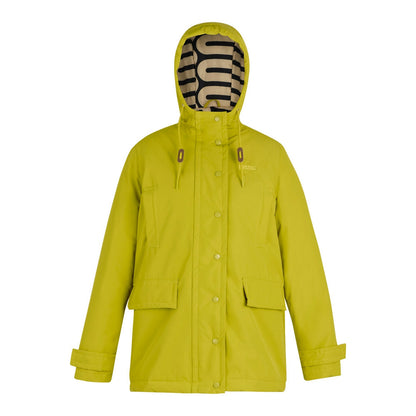Antique Moss - Front - Regatta Womens-Ladies Orla Kiely Plain Mid Length Waterproof Jacket