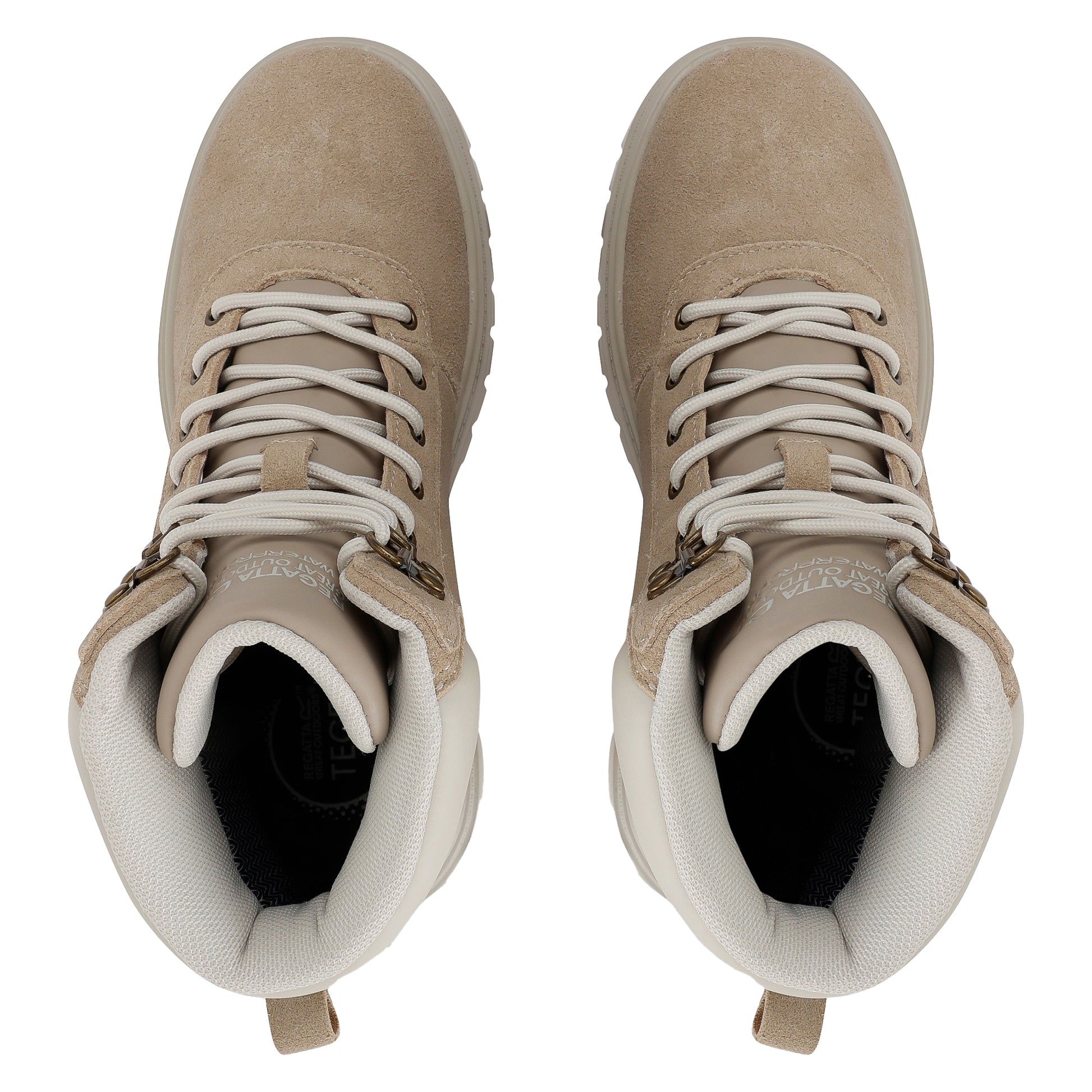 Taupe-Beige - Pack Shot - Regatta Womens-Ladies Whinton Suede Boots