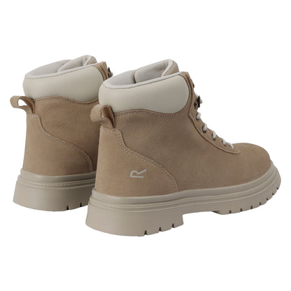 Taupe-Beige - Back - Regatta Womens-Ladies Whinton Suede Boots