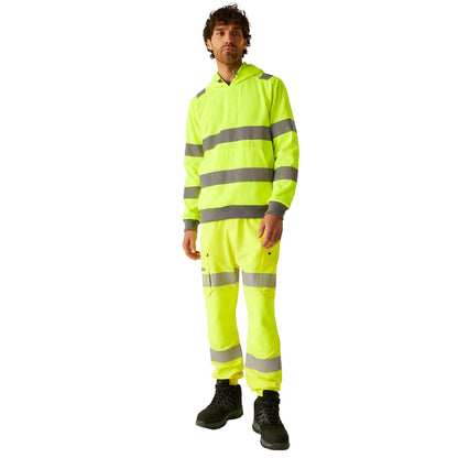 Yellow - Pack Shot - Regatta Professional Mens Pro Contract Hi-Vis Hoodie