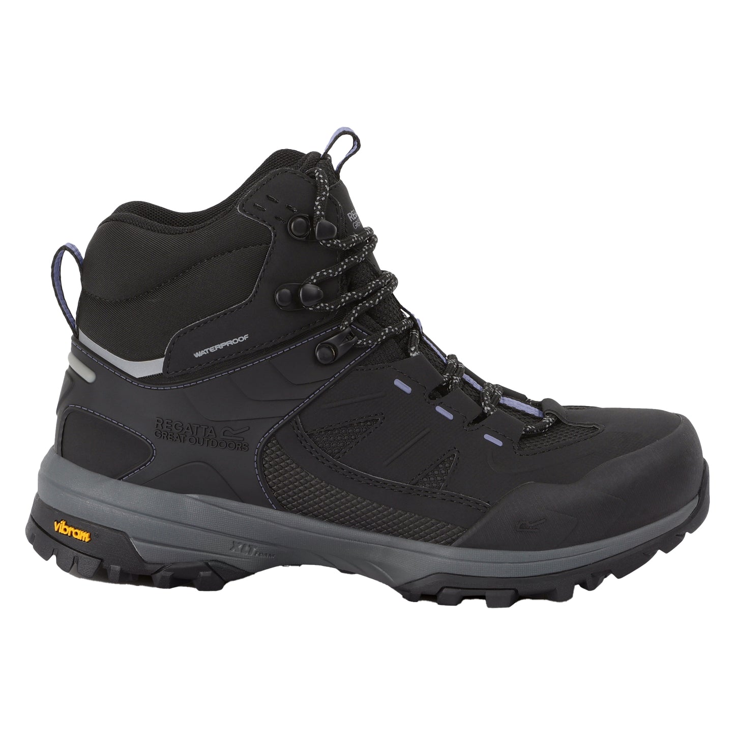 Black-Lilac Bloom - Lifestyle - Regatta Womens-Ladies Regen Walking Boots