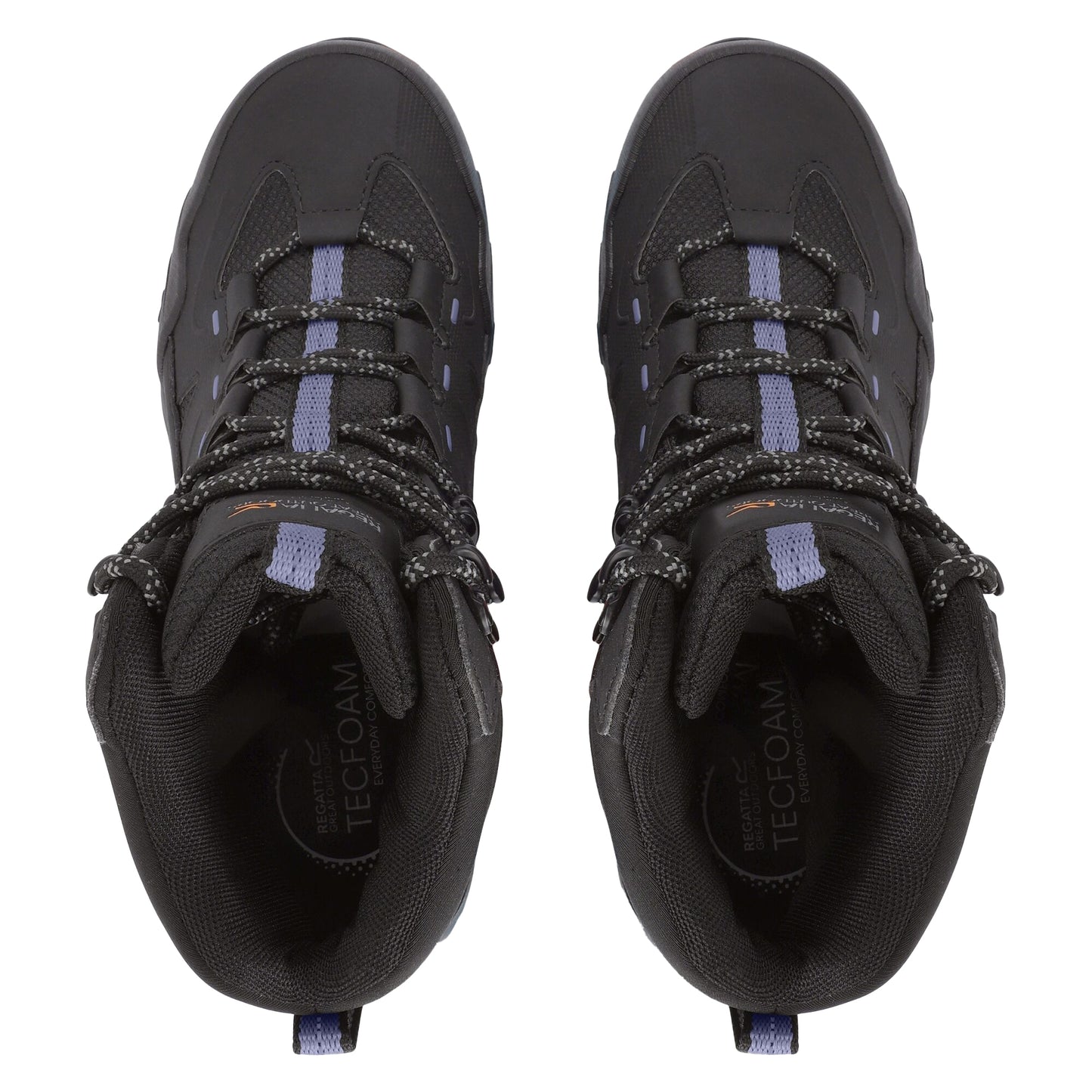 Black-Lilac Bloom - Pack Shot - Regatta Womens-Ladies Regen Walking Boots