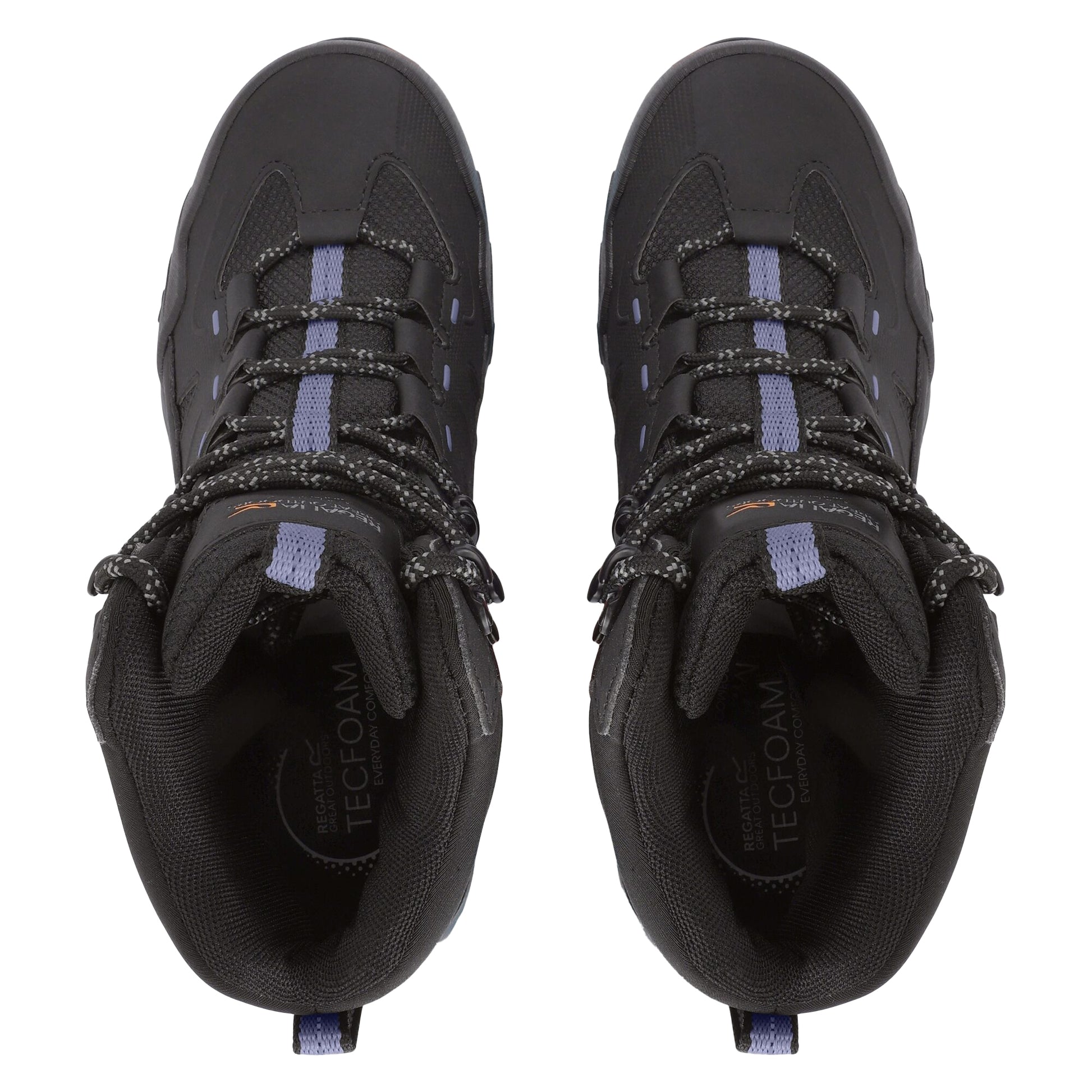 Black-Lilac Bloom - Pack Shot - Regatta Womens-Ladies Regen Walking Boots