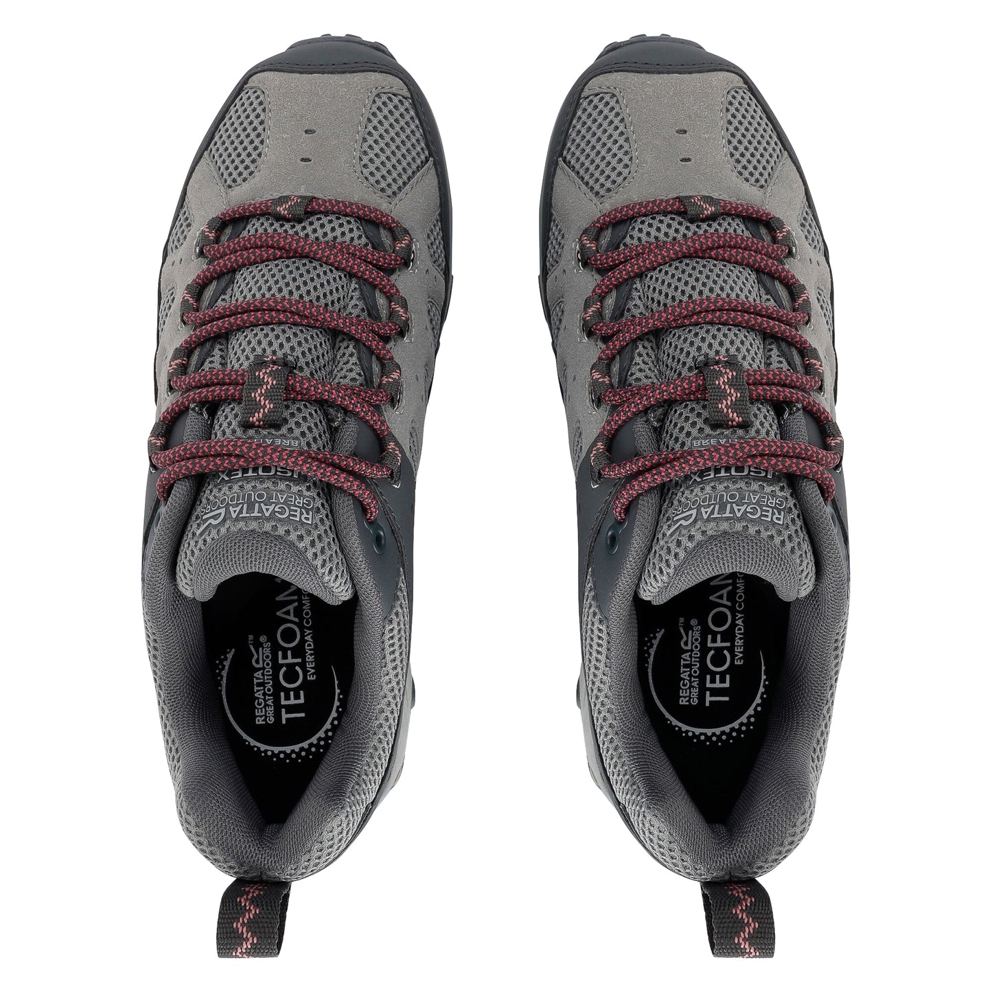 Dark Steel-Dusty Rose - Pack Shot - Regatta Womens-Ladies Edgepoint IV Low Walking Shoes