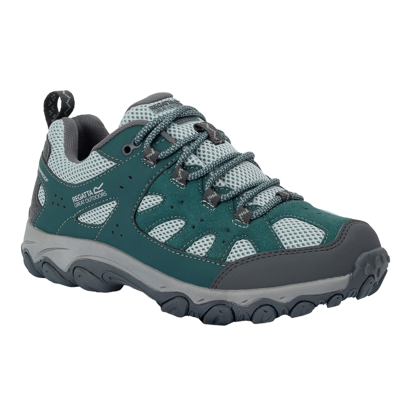 Spruce Green-Green Haze - Front - Regatta Womens-Ladies Edgepoint IV Low Walking Shoes