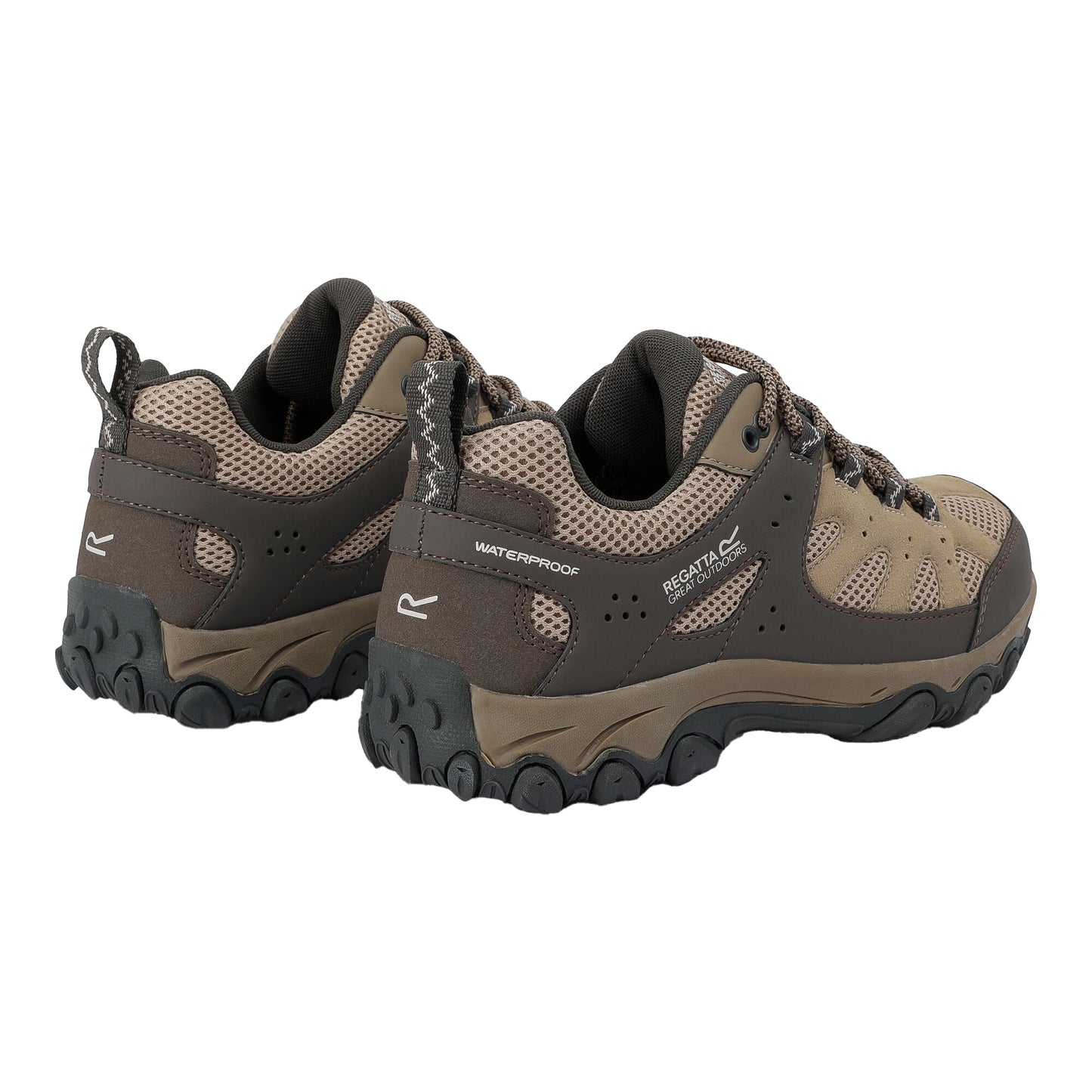 Soft Taupe-Treetop - Back - Regatta Womens-Ladies Edgepoint IV Low Walking Shoes