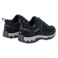 Black-Storm Blue - Back - Regatta Womens-Ladies Edgepoint IV Low Walking Shoes