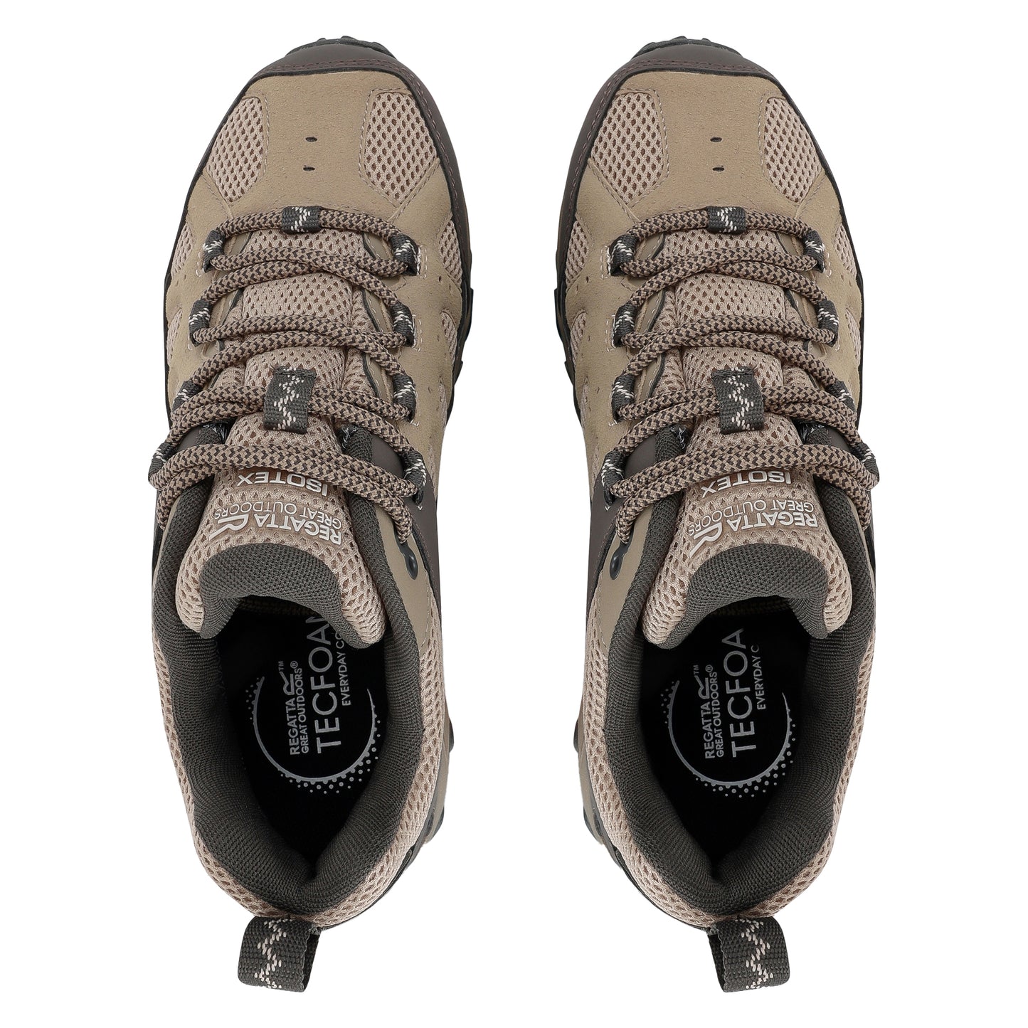 Soft Taupe-Treetop - Pack Shot - Regatta Womens-Ladies Edgepoint IV Low Walking Shoes