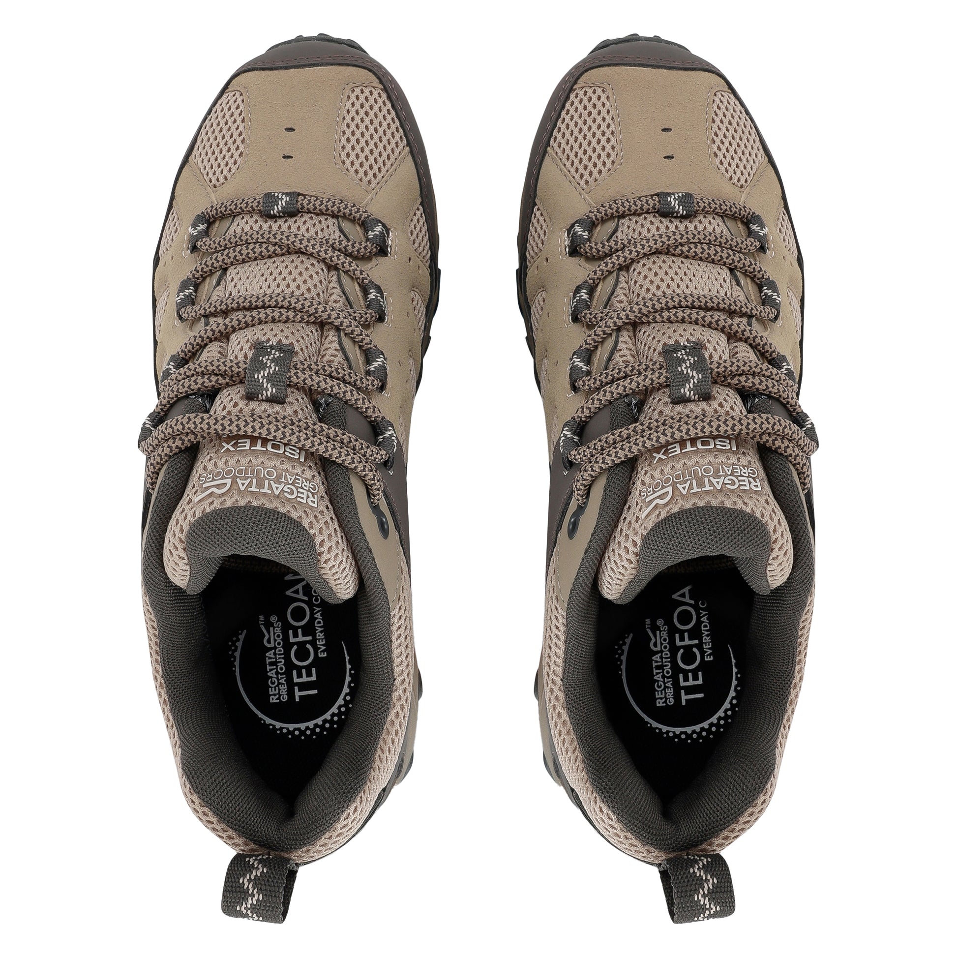 Soft Taupe-Treetop - Pack Shot - Regatta Womens-Ladies Edgepoint IV Low Walking Shoes
