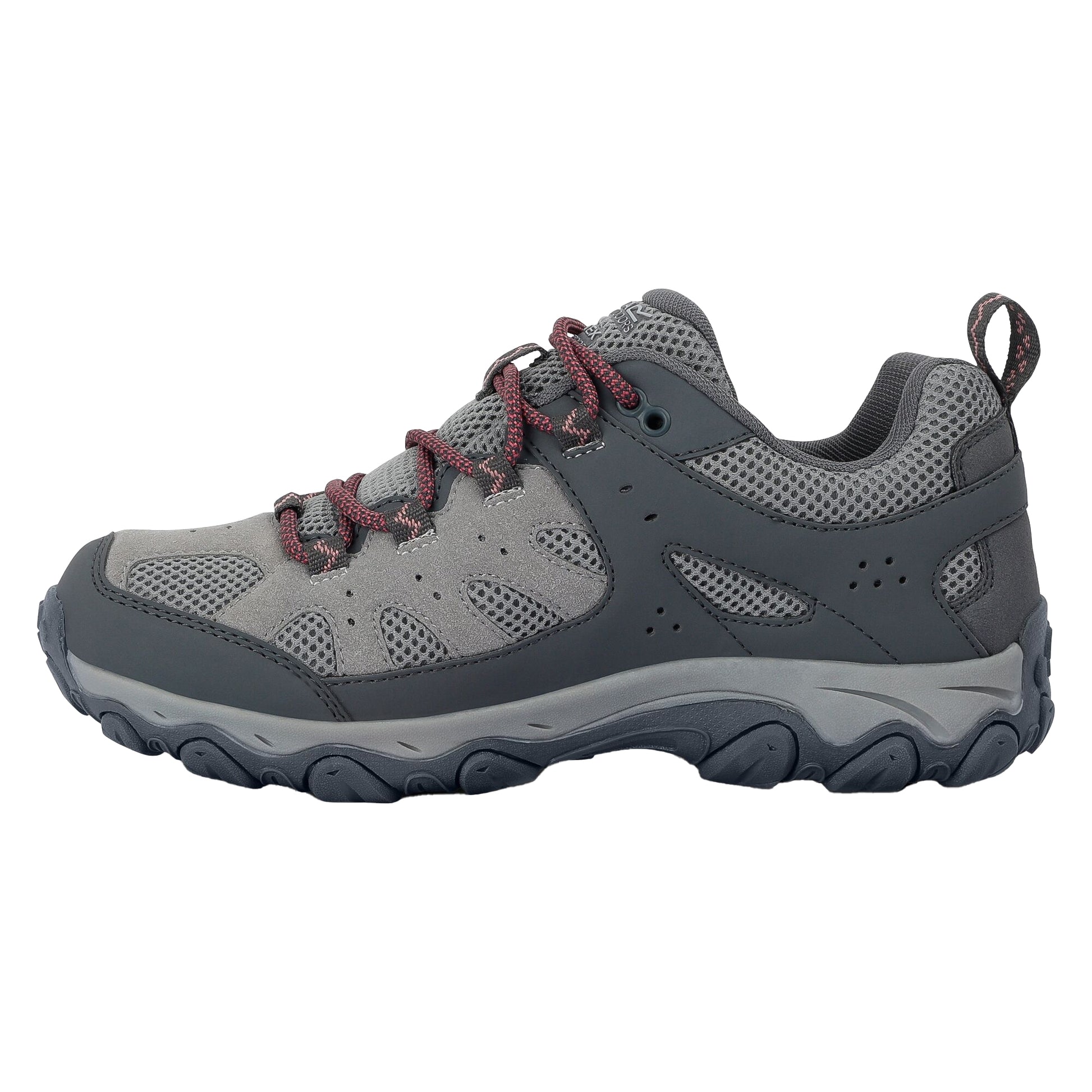 Dark Steel-Dusty Rose - Side - Regatta Womens-Ladies Edgepoint IV Low Walking Shoes