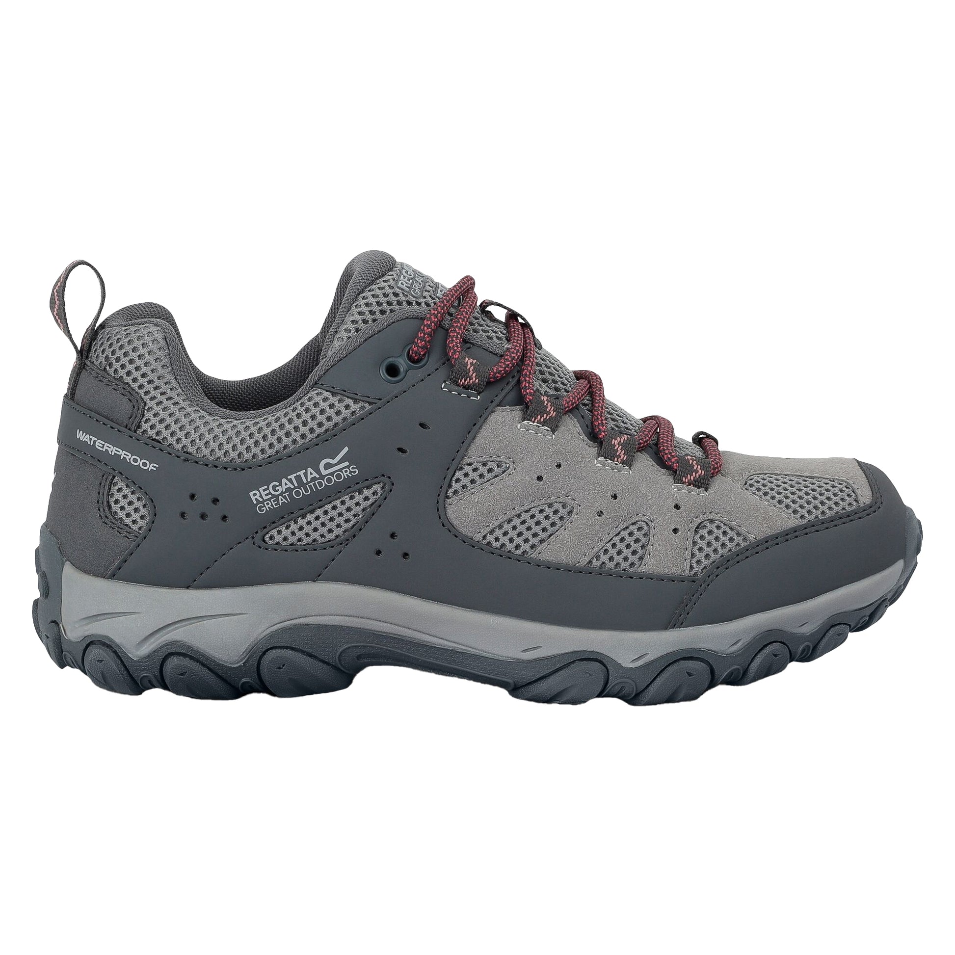 Dark Steel-Dusty Rose - Lifestyle - Regatta Womens-Ladies Edgepoint IV Low Walking Shoes