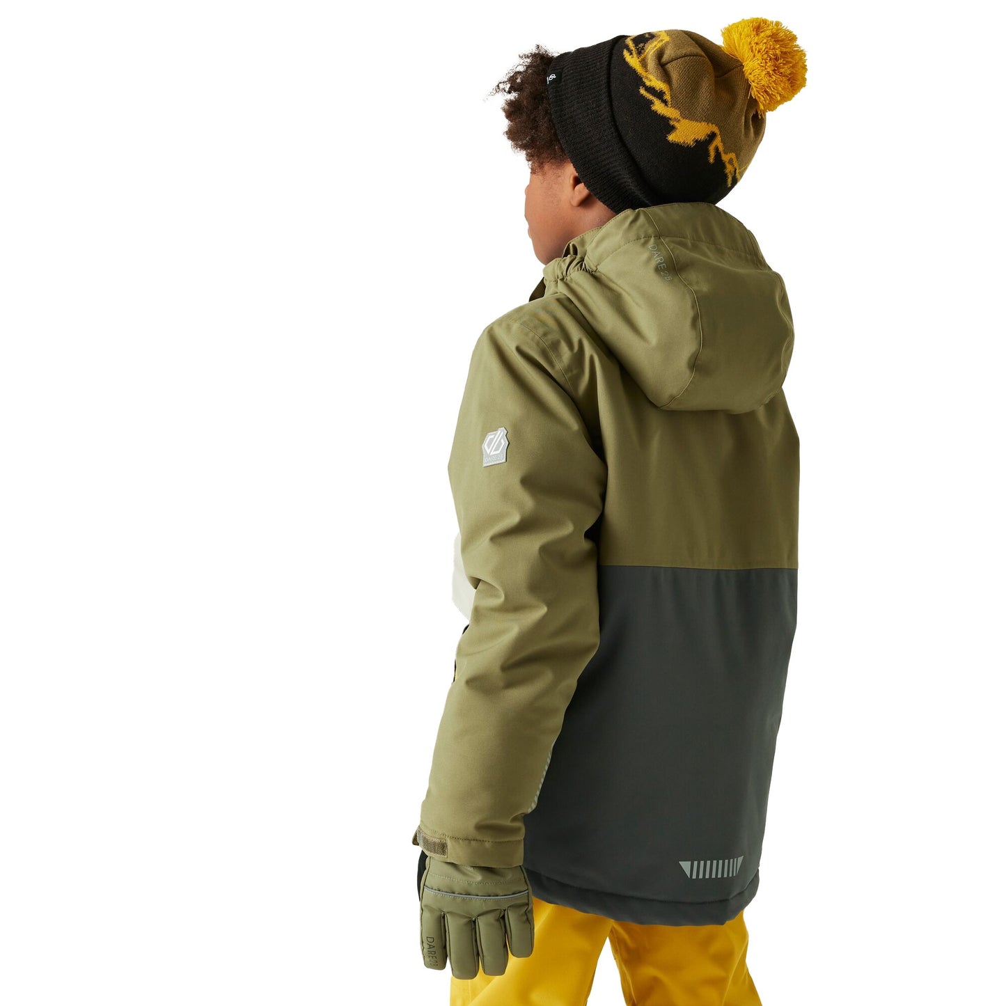 Martini Olive-Abbeystone - Pack Shot - Dare 2B Childrens-Kids Send It! Ski Jacket