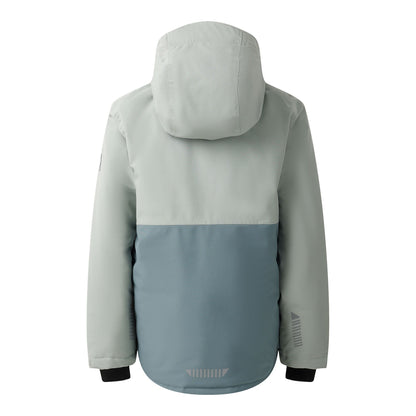 Glacier Green-Element Grey - Back - Dare 2B Childrens-Kids Send It! Ski Jacket