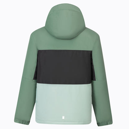 Dark Forest-Glacier-Wild Lime - Back - Regatta Childrens-Kids Beamz Insulated Waterproof Jacket
