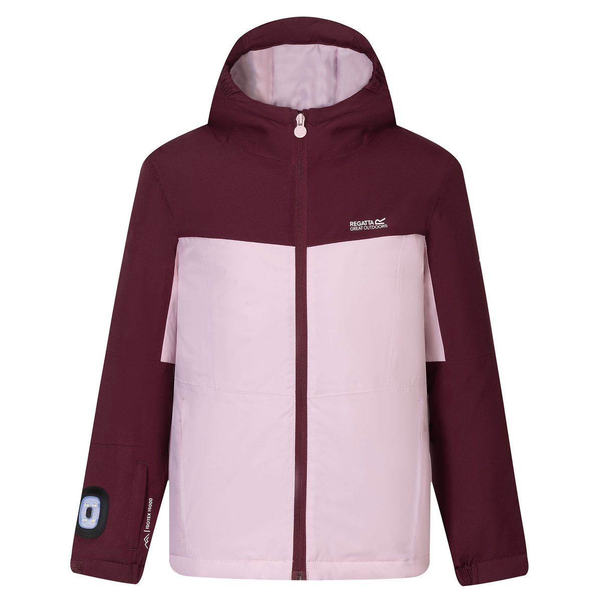 Fig-Powder Lilac - Front - Regatta Childrens-Kids Beamz Insulated Waterproof Jacket