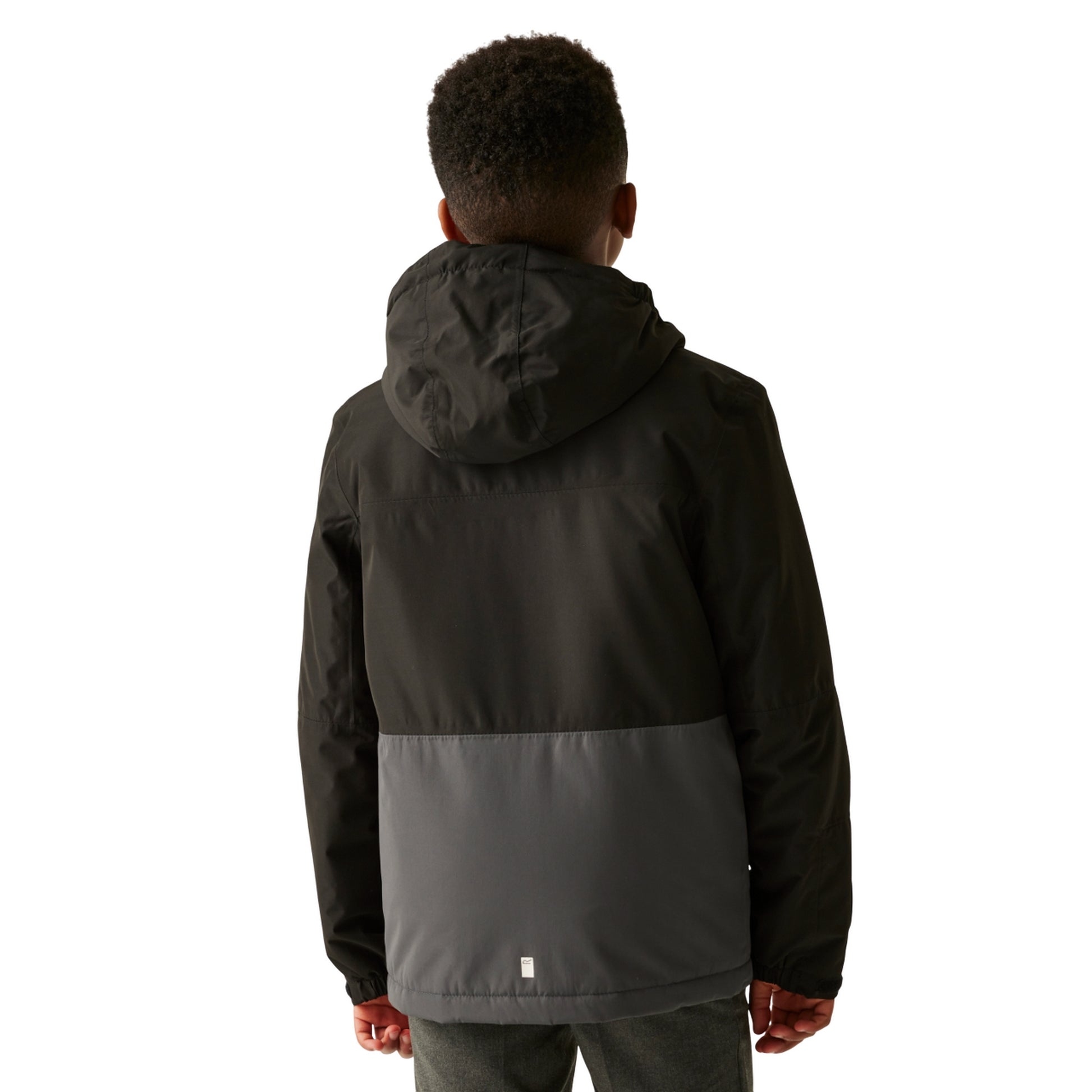 Black-Seal Grey - Pack Shot - Regatta Childrens-Kids Beamz Insulated Waterproof Jacket