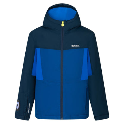 Navy-Olympian Blue - Front - Regatta Childrens-Kids Beamz Insulated Waterproof Jacket