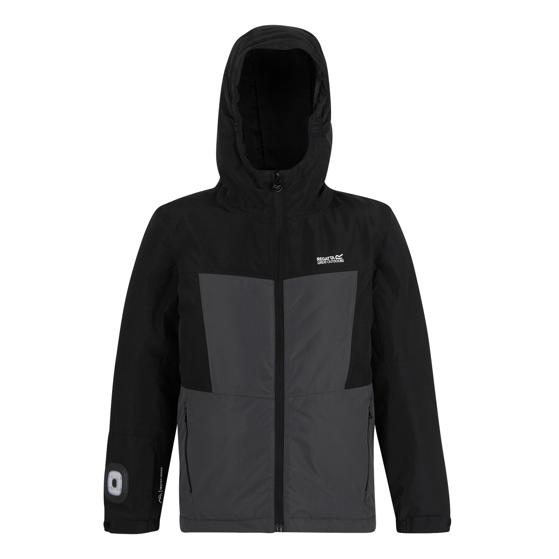 Black-Seal Grey - Front - Regatta Childrens-Kids Beamz Insulated Waterproof Jacket