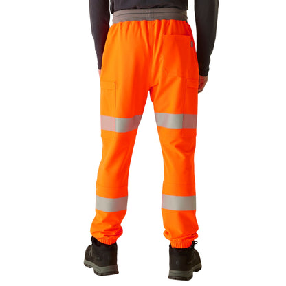 Orange - Pack Shot - Regatta Mens Prolite Stretch Hi-Vis Trousers