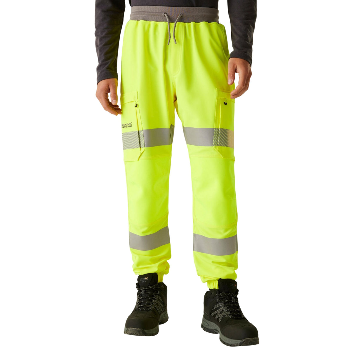 Yellow - Lifestyle - Regatta Mens Prolite Stretch Hi-Vis Trousers